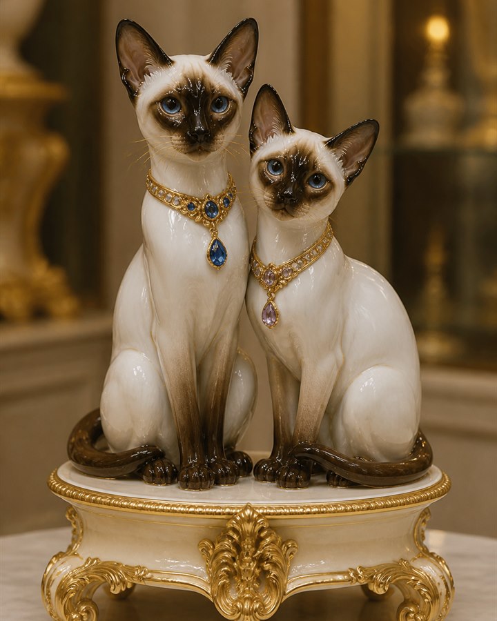 Porcelain figure · museum light